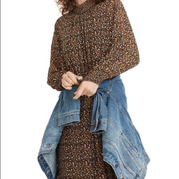 NWOT Madewell (Re)sourced Georgette Smocked-Neck Midi Dress in Folktale Paisley - Picture 6 of 7